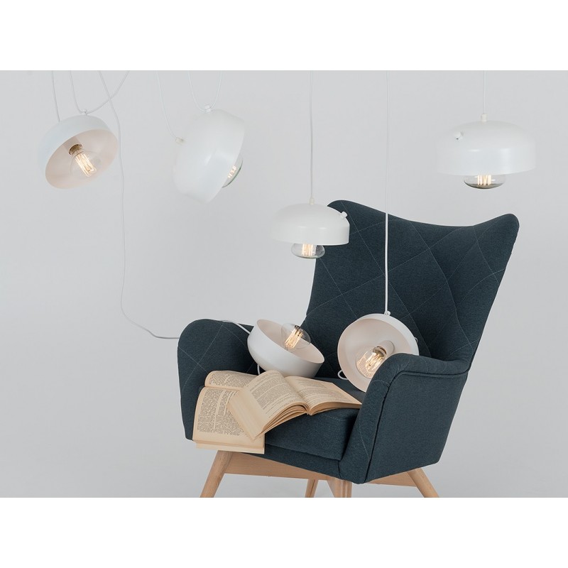 Lampa wisząca POPO FLAT 6 - biały
