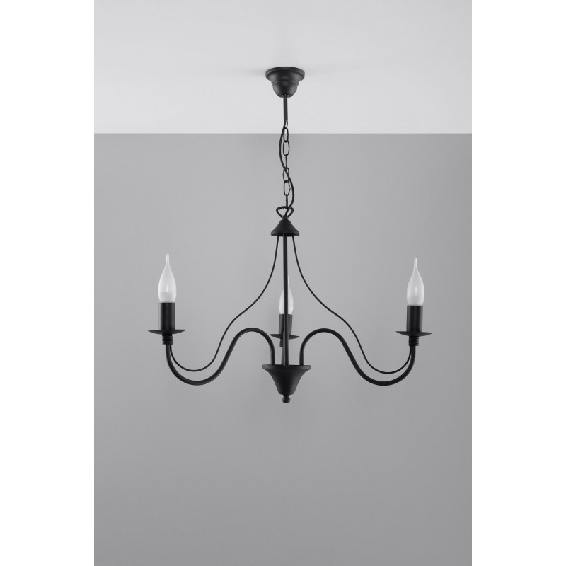 Żyrandol MINERWA 3 Czarny