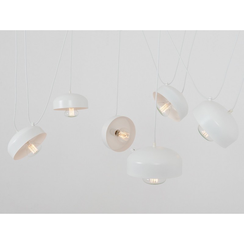Lampa wisząca POPO FLAT 6 - biały