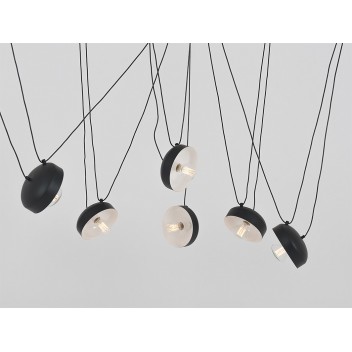 Lampa wisząca POPO FLAT 6 - czarny