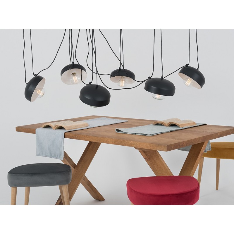 Lampa wisząca POPO FLAT 6 - czarny