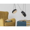 Lampa wisząca POPO FLAT L 2 - czarny
