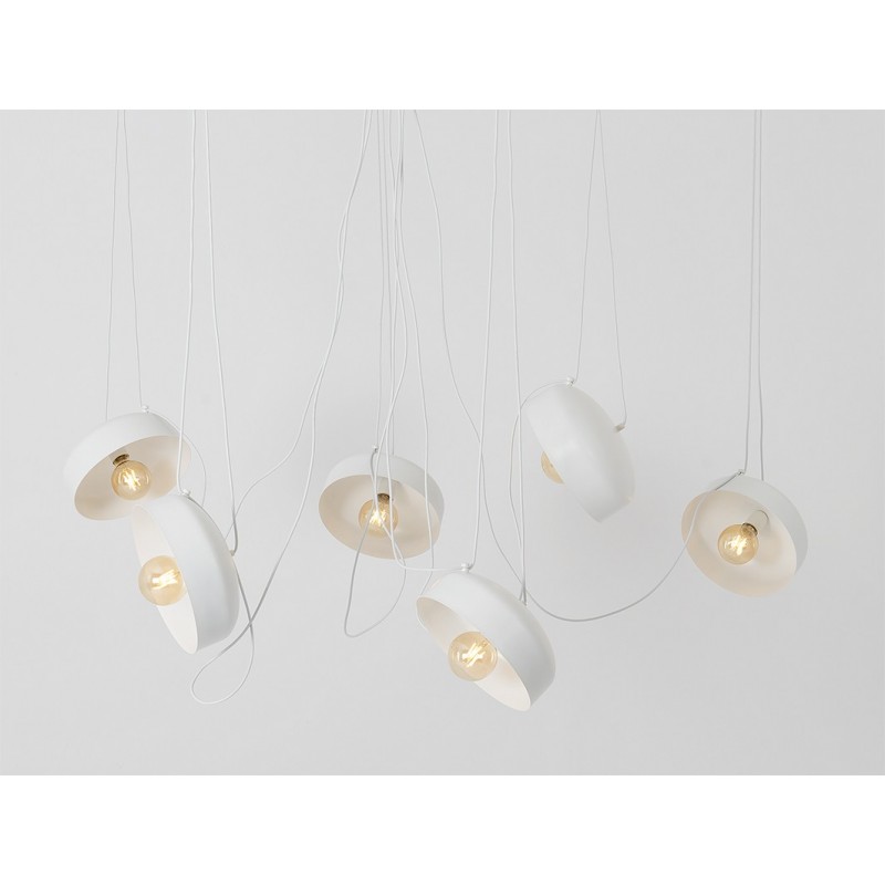 Lampa wisząca POPO FLAT L 6 - biały