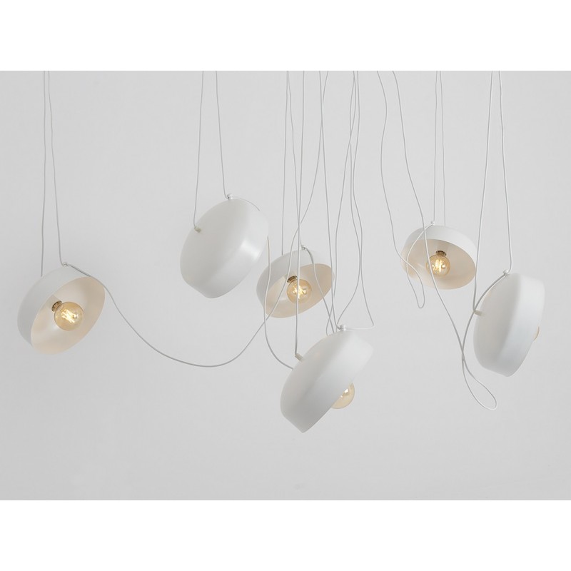 Lampa wisząca POPO FLAT L 6 - biały