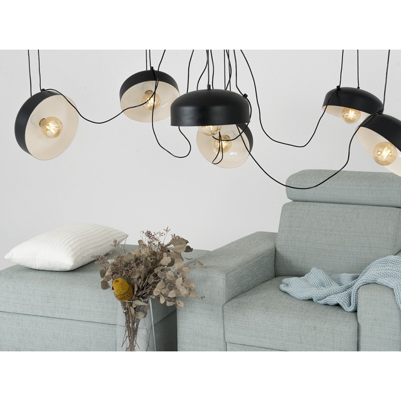Lampa wisząca POPO FLAT L 6 - czarny