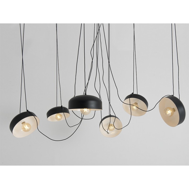 Lampa wisząca POPO FLAT L 6 - czarny