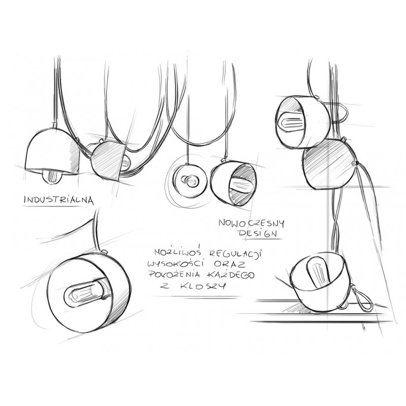 Lampa wisząca POPO L 2 - biały