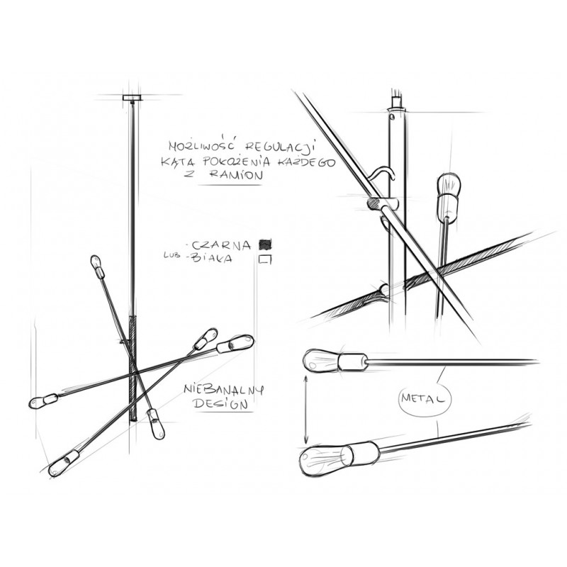 Lampa wisząca TWIGO 4 - biały