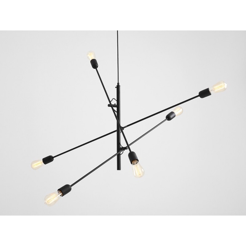 Lampa wisząca TWIGO 6 - czarny