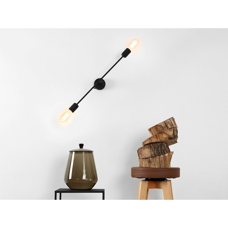 Lampa ścienna TWIGO WALL 2 L - czarny