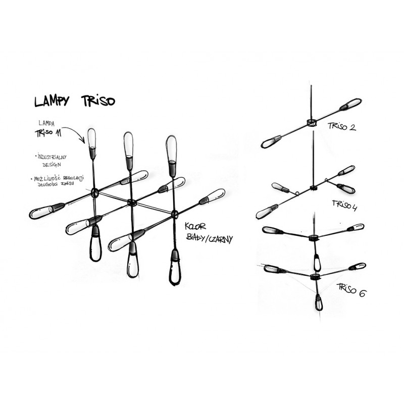 Lampa wisząca TRISO 6 - biały
