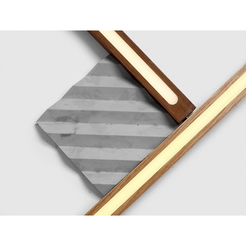 Lampa plafon LINE PLUS L WOOD LOW - dąb