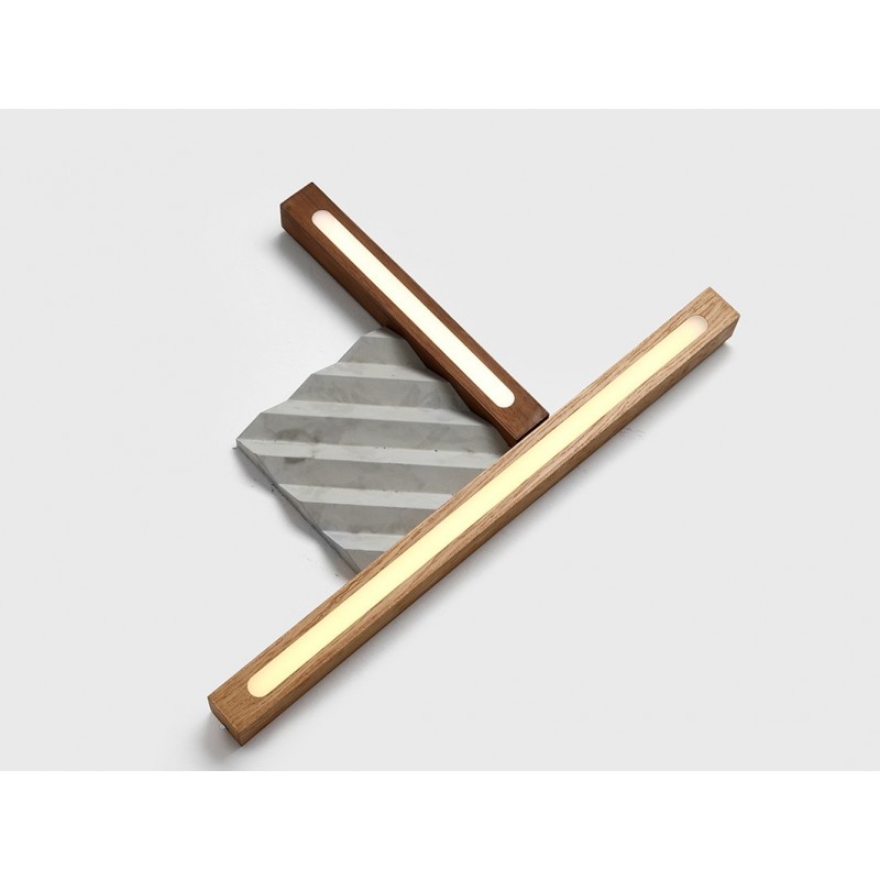 Lampa plafon LINE PLUS L WOOD LOW - dąb