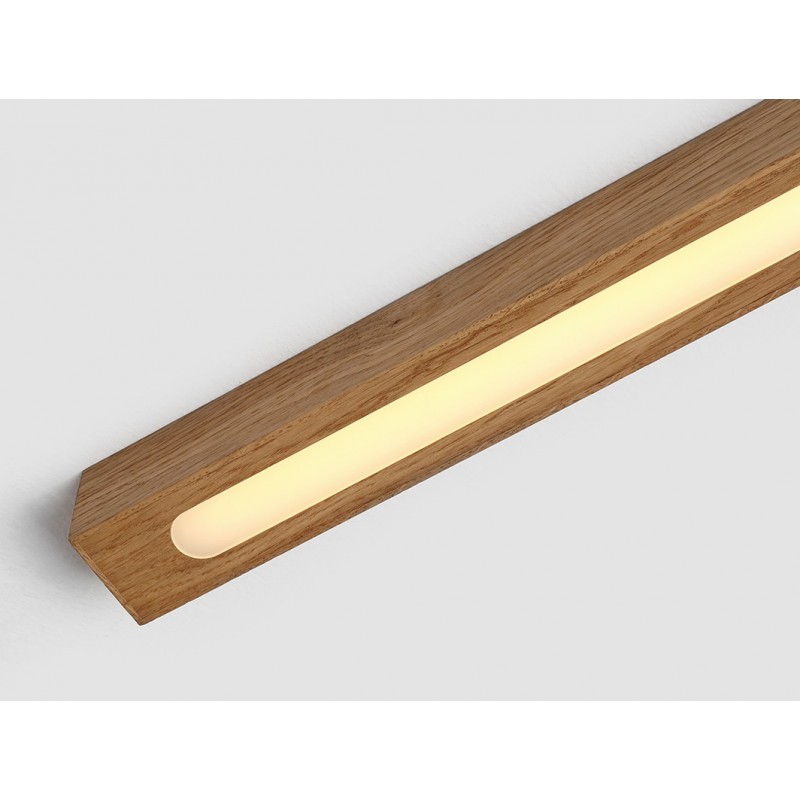 Lampa plafon LINE PLUS L WOOD LOW - dąb