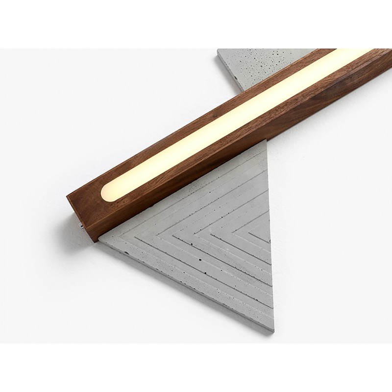 Lampa plafon LINE PLUS S WOOD LOW - orzech