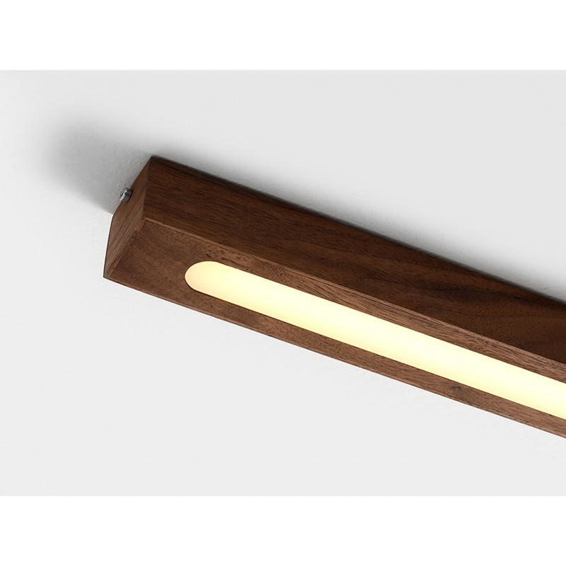 Lampa plafon LINE PLUS S WOOD LOW - orzech