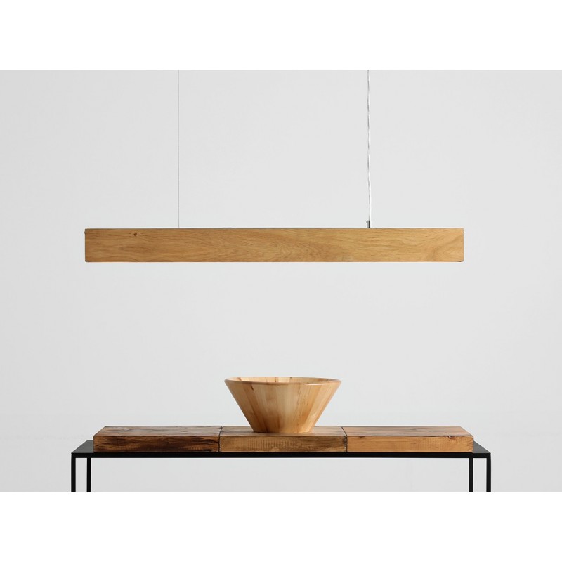 Lampa wisząca LINE PLUS L WOOD - dąb