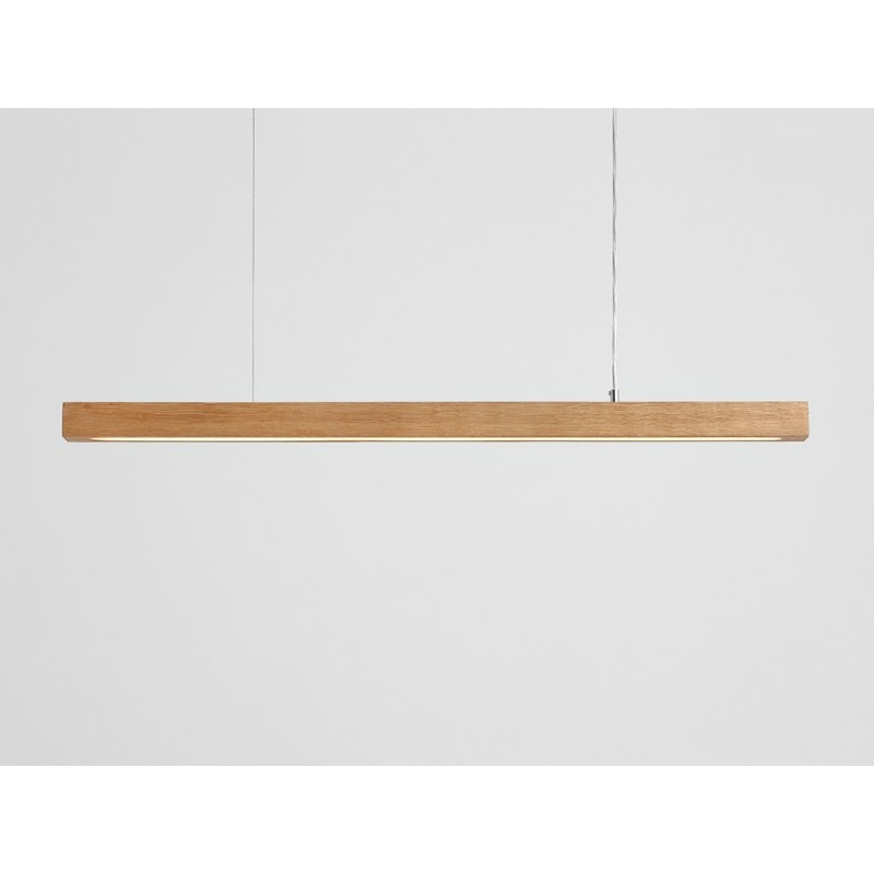Lampa wisząca LINE PLUS L WOOD LOW - dąb