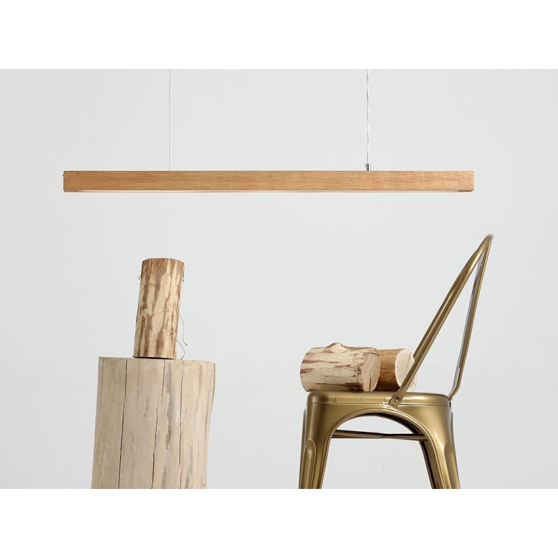 Lampa wisząca LINE PLUS L WOOD LOW - dąb