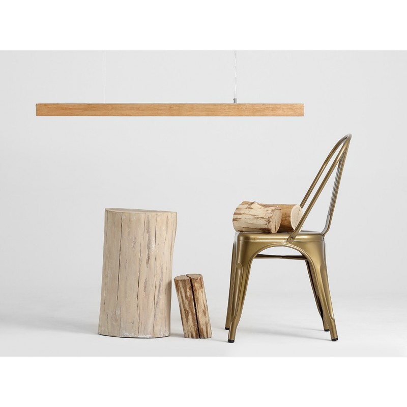 Lampa wisząca LINE PLUS L WOOD LOW - dąb