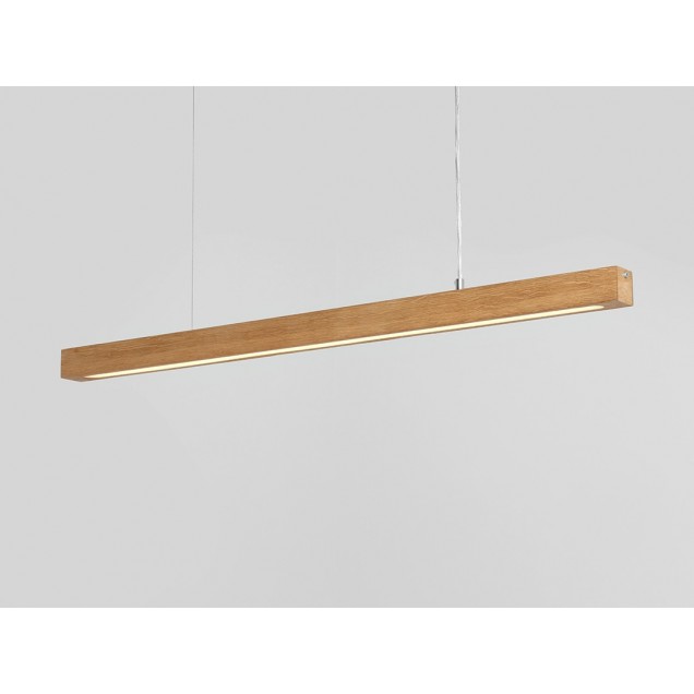 Lampa wisząca LINE PLUS L WOOD LOW - dąb - 3