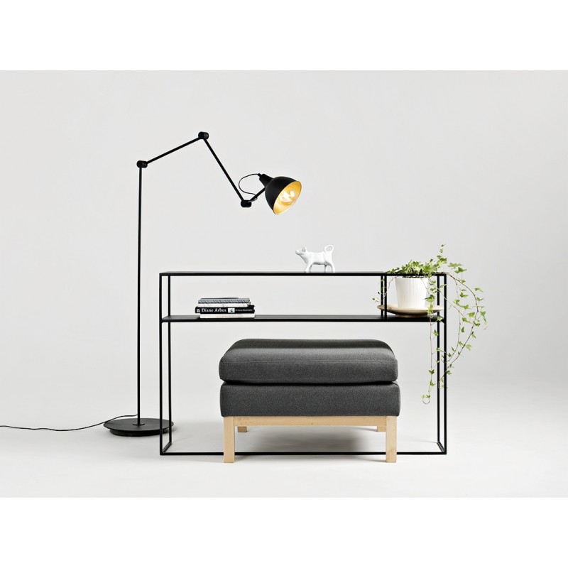 Lampa podłogowa COBEN FLOOR - czarny (złoty środek klosza)