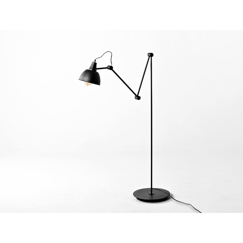 Lampa podłogowa COBEN FLOOR - czarny (złoty środek klosza)