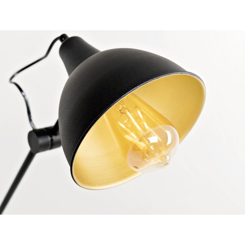 Lampa podłogowa COBEN FLOOR - czarny (złoty środek klosza)