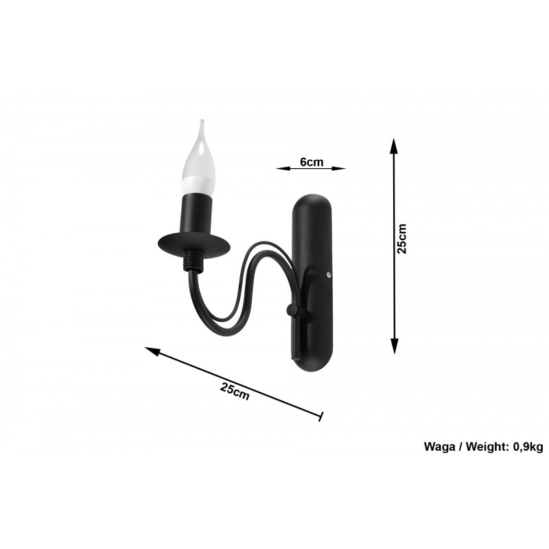 Kinkiet MINERWA Czarny