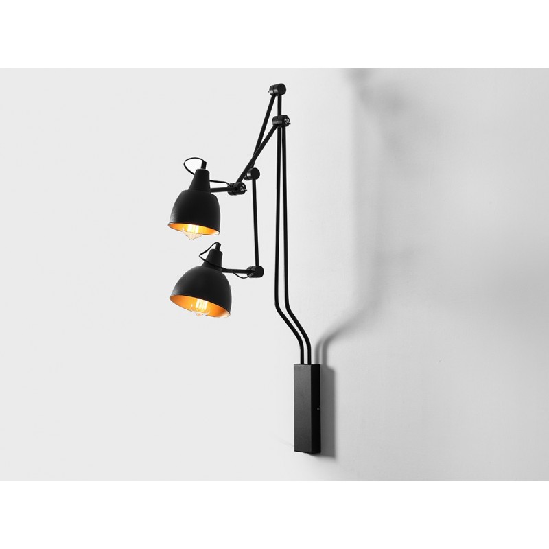 Lampa ścienna COBEN WALL 2 - czarny