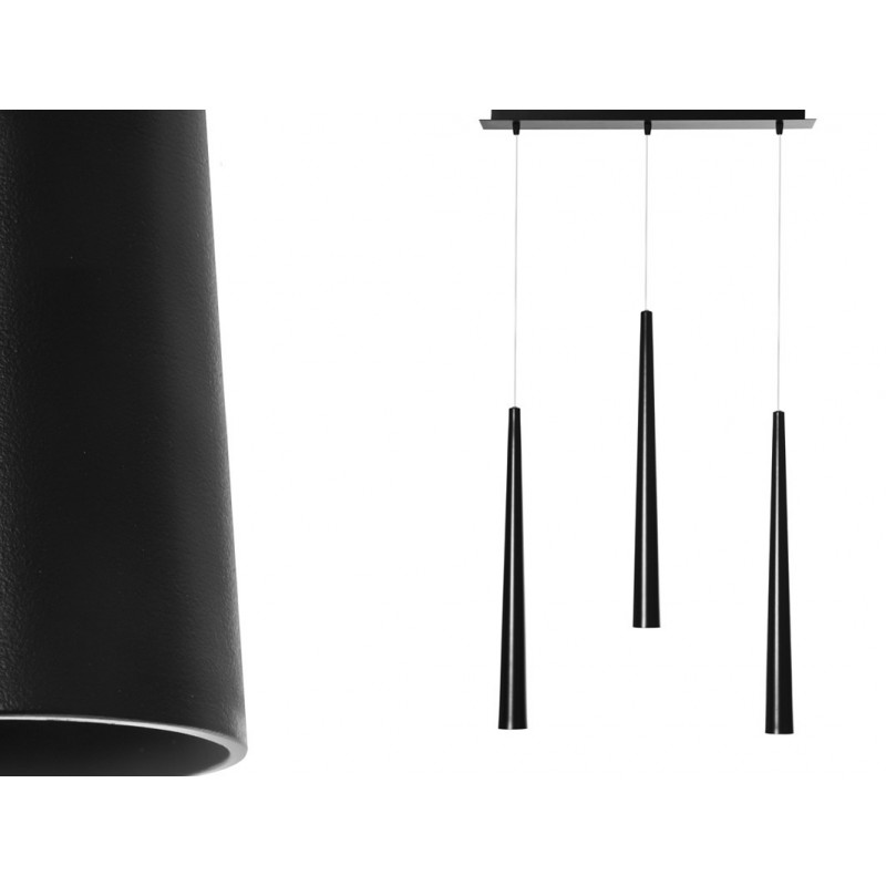 Lampa wisząca ICE 3 - czarny