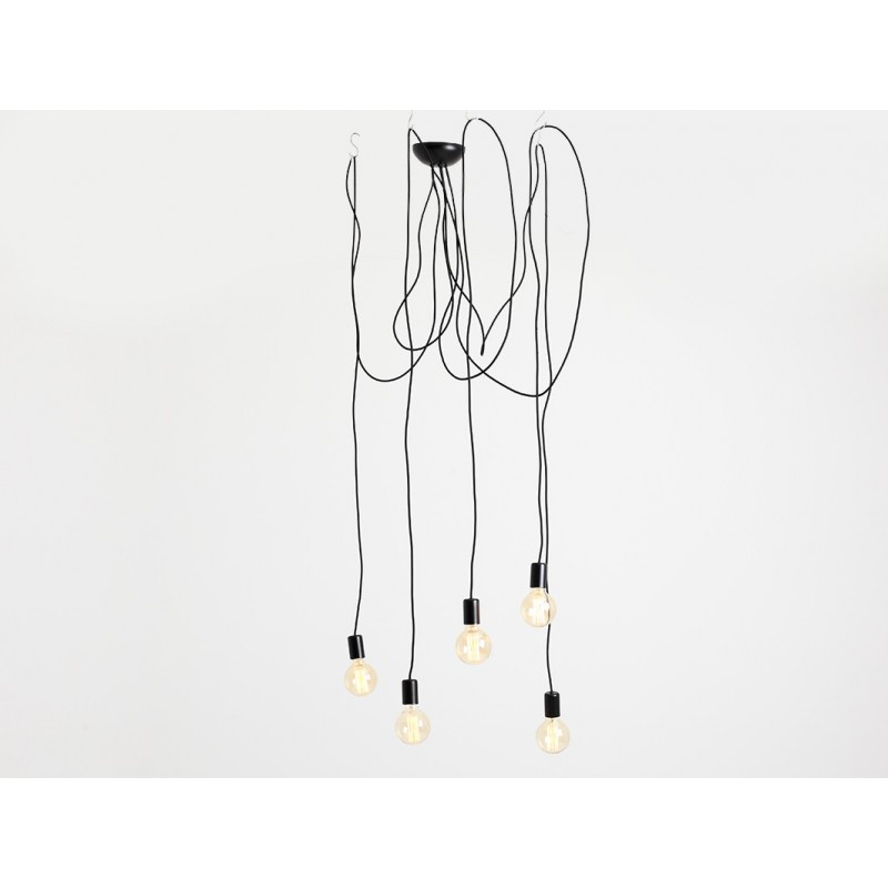 Lampa wisząca SPINNE 5 - czarny