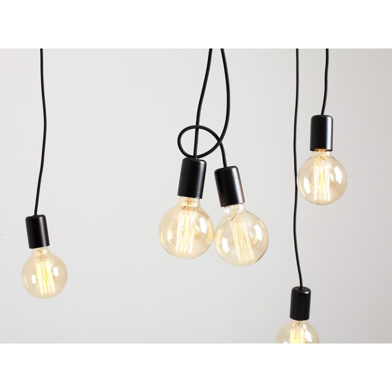 Lampa wisząca SPINNE 5 - czarny