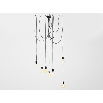 Lampa wisząca SPINNE 7 - czarny