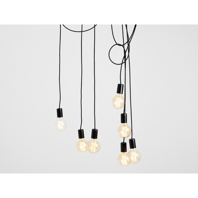Lampa wisząca SPINNE 7 - czarny