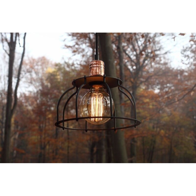 Lampa wisząca WORKER FAT - czarny