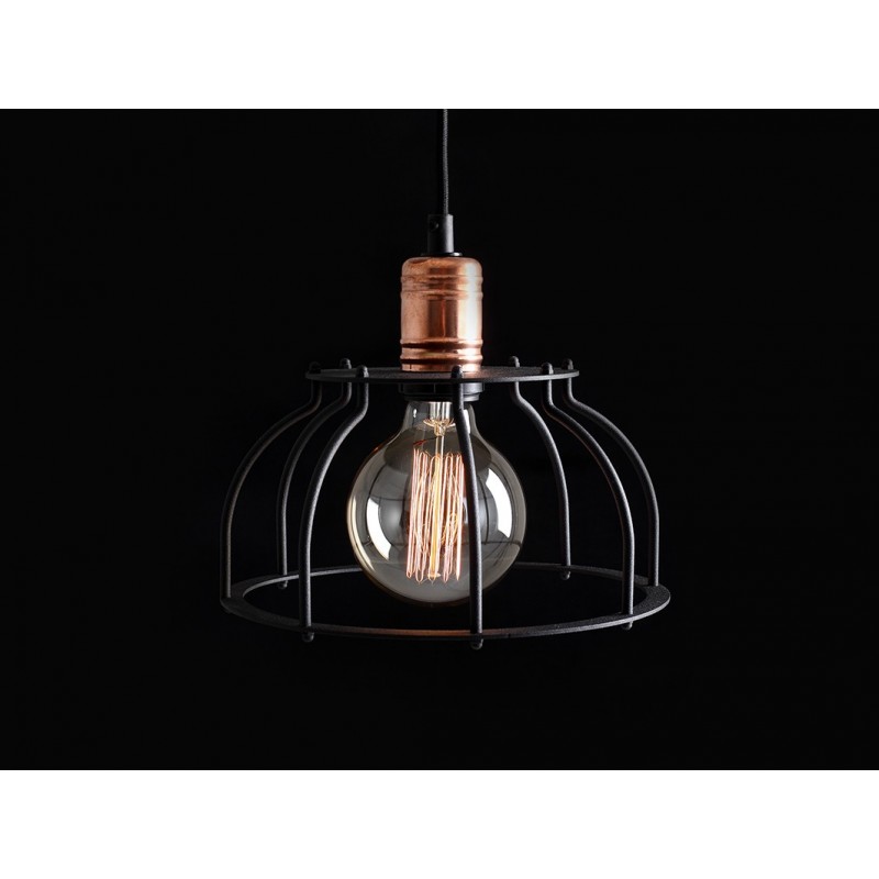 Lampa wisząca WORKER FAT - czarny