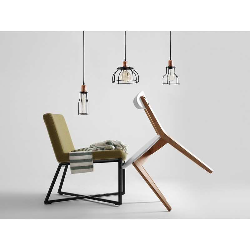 Lampa wisząca WORKER WIDE - czarny