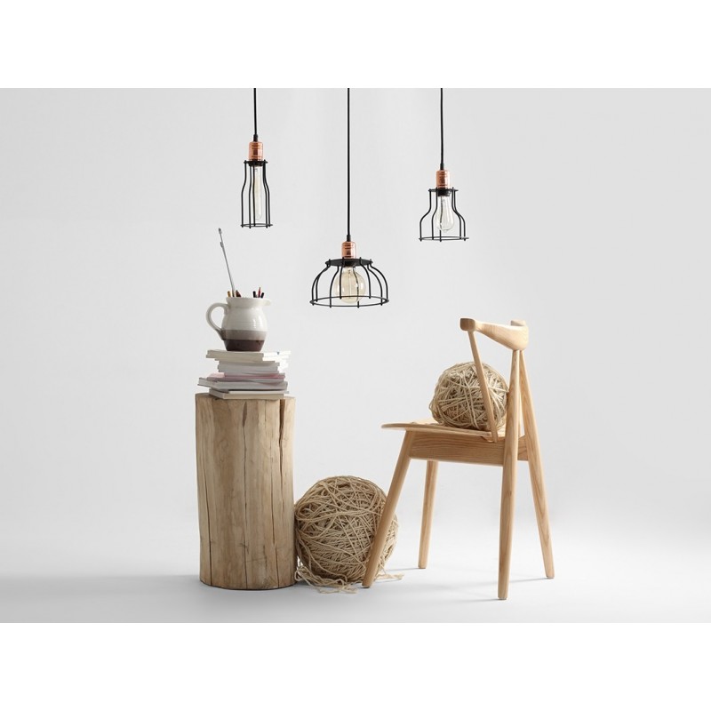 Lampa wisząca WORKER TALL - czarny