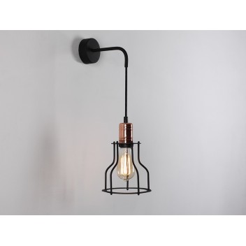Lampa ścienna WORKER WIDE WALL - czarny
