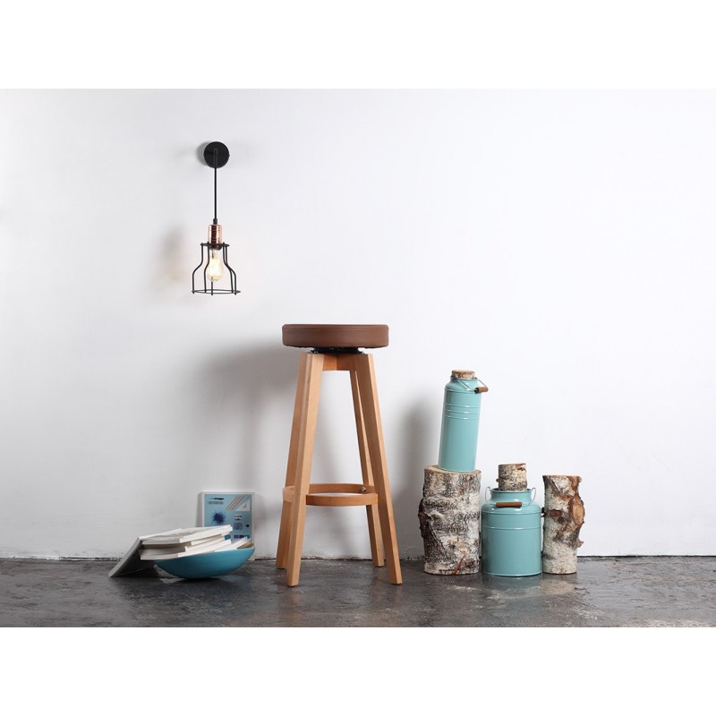 Lampa ścienna WORKER WIDE WALL - czarny