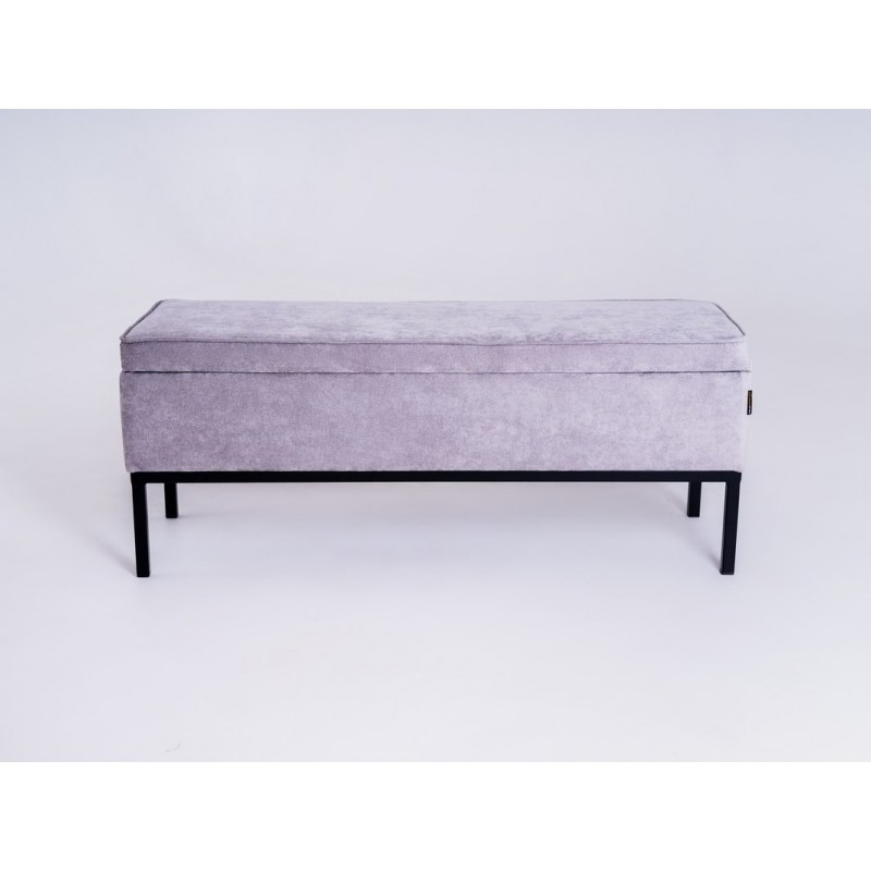 Pufa EDI METAL 120 - szare niebo(mt14), czarny