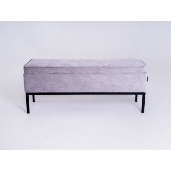 Pufa EDI METAL 120 - szare niebo(mt14), czarny