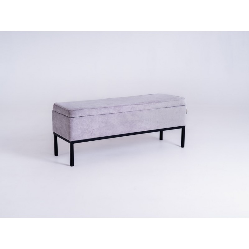 Pufa EDI METAL 120 - szare niebo(mt14), czarny