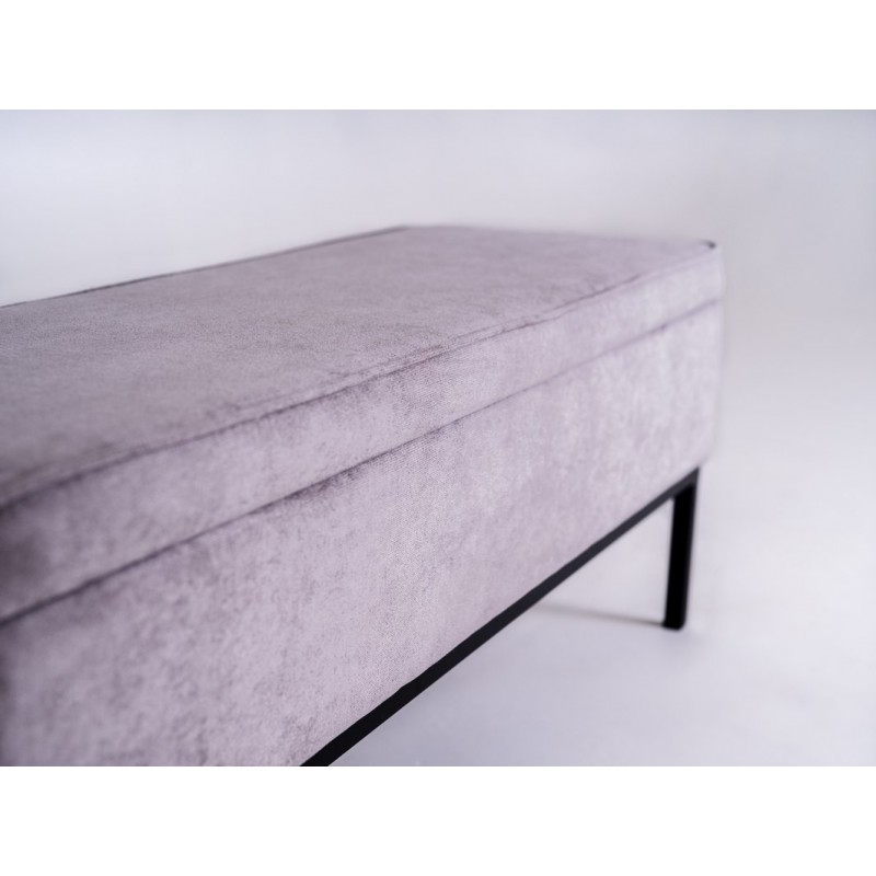 Pufa EDI METAL 120 - szare niebo(mt14), czarny