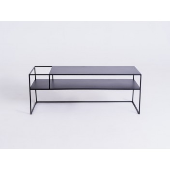 Stolik RTV SENSO FLOWER METAL 120x45 L - czarny