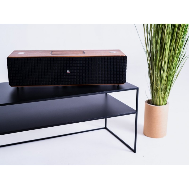 Stolik RTV SENSO FLOWER METAL 120x45 L - czarny