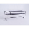 Stolik RTV SENSO FLOWER METAL 120x45 L - czarny