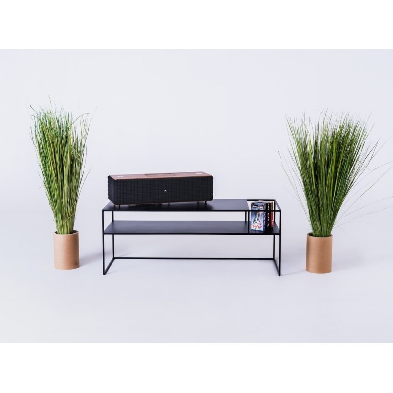 Stolik RTV SENSO FLOWER METAL 120x45 P - czarny