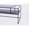Stolik RTV SENSO FLOWER METAL 120x45 P - czarny